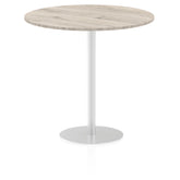 Dynamic Italia 1200mm Poseur Round Table Grey Oak Top 1145mm High Leg ITL0171 DD